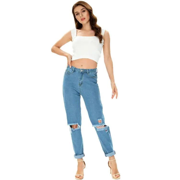 Casual Women's Ripped Jeans
