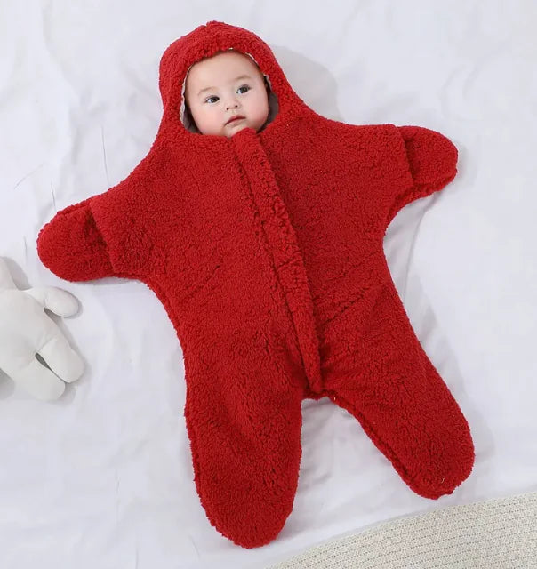 Fluffy Hooded Baby Winter Suit – Soft Full-Body Onesie (0–12 Months)