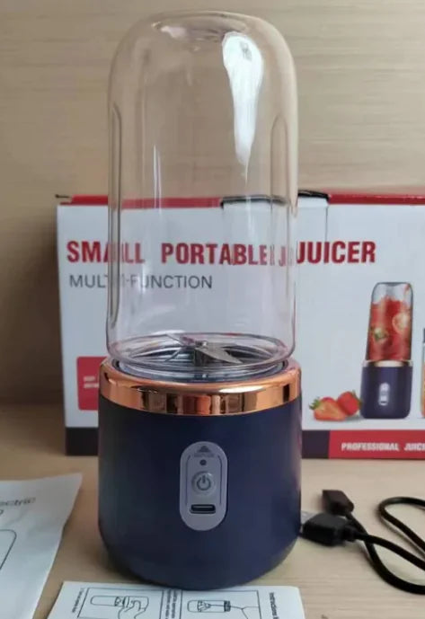 Portable USB Rechargeable Blender – 6-Blade Mini Smoothie & Juice Cup (400mL)