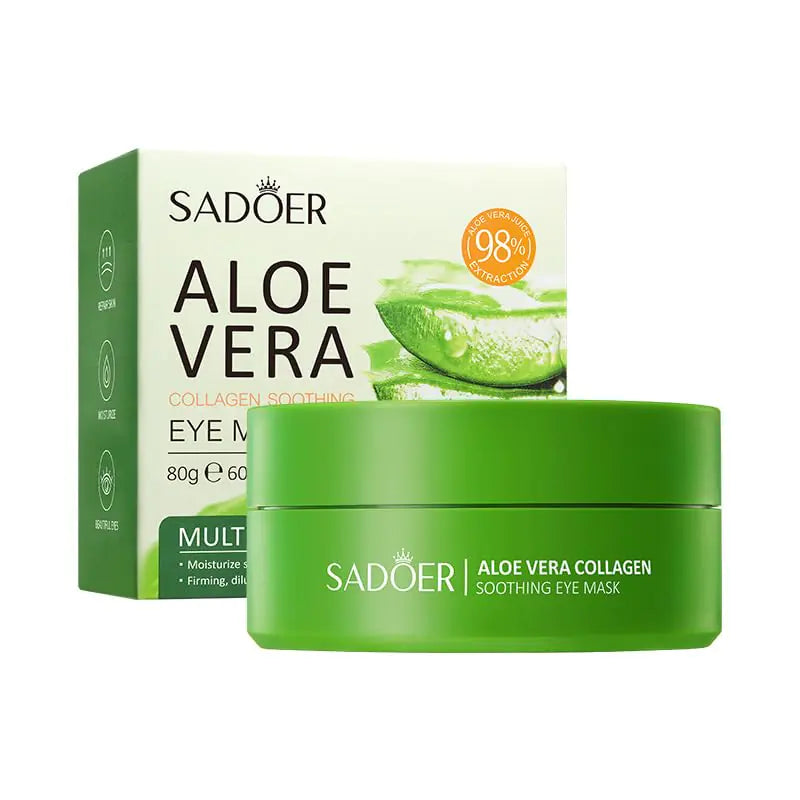 Aloe Vera Under Eye Patches 60PCS Aloe Vera Under Eye Mask for Dark Circles and Puffiness Under Eye Gel Pads Improve Under Eye Bags Fine Lines and Wrinkles (60pcs eye patch)